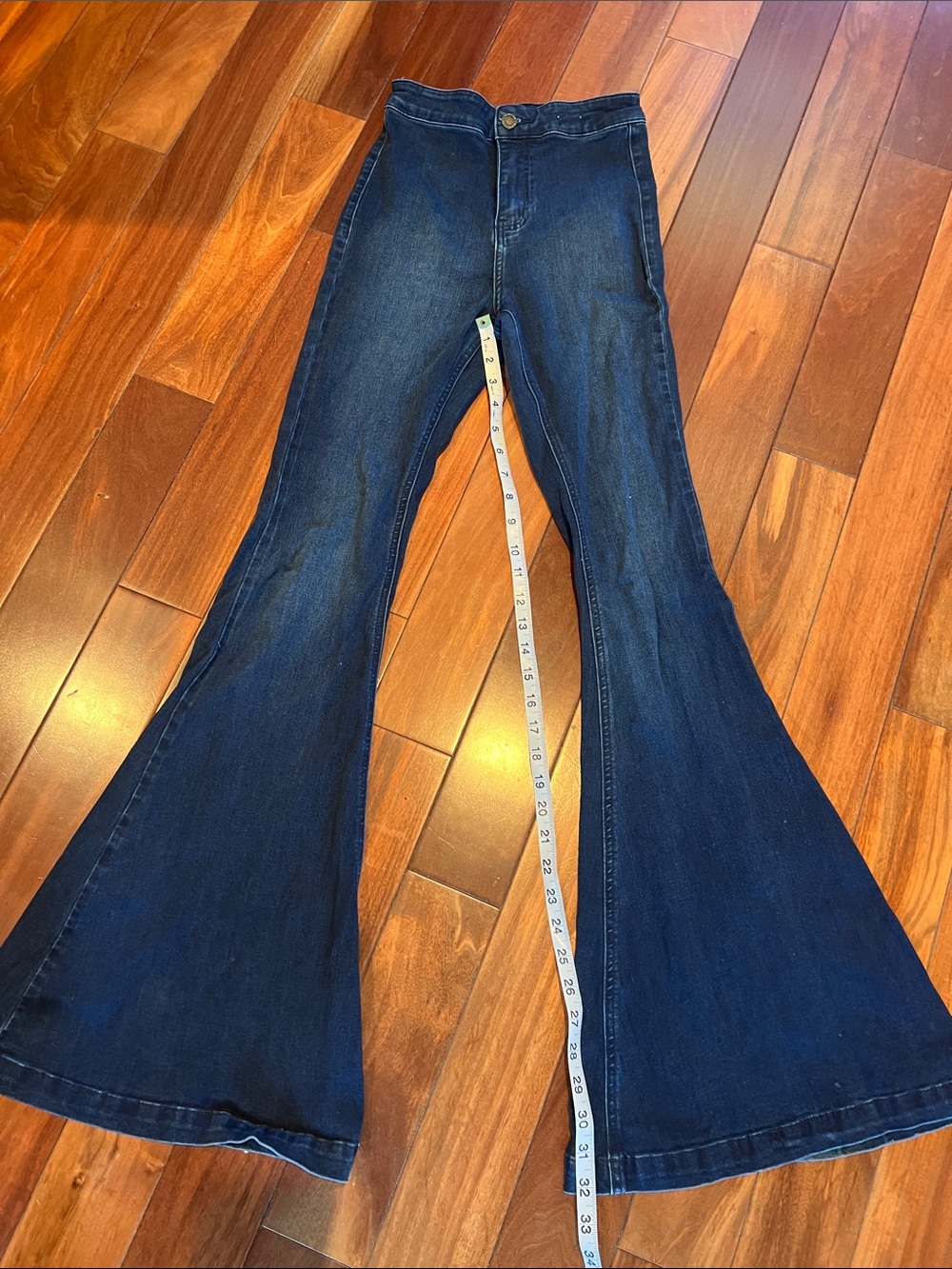 KanCan Dark Blue High-Rise Flare Jeans